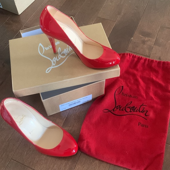 Red Louboutin size 37 1/2 with original box and dust bag - Picture 2 of 7